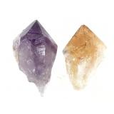 Citrine w Cacoxenite & Amethyst Points - 4 oz