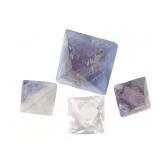 4 Fluorite Octahedrons - 4 oz