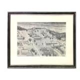 Framed 1978 Hanover College Watercolor Print