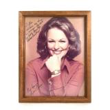 Signed Phyllis George Sportscaster Framed Photo