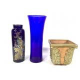 Japan Ceramic Vase, Cobalt Glass Vase & More