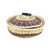 7" T Handmade Basket w/ Lid 14" Diameter