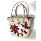 10" T Handmade Basket Purse 12" Diameter