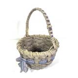 4" T Handmade Basket w/ Handle 7" Diameter