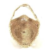 4" T Handmade Basket w/ Handle 12" Diameter