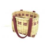 11" T Handmade Basket w/ Straps 12" Diameter