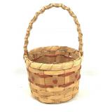 5" T Handmade Basket w/ Handle & Bell 7" Diameter