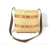 9.5" T Handmade Basket w/ Strap 10" Diameter