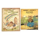 2 Picture Bks 1940-50s My Toys, Bobby Raccoon