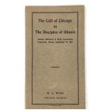 Call of Chicago to Disciples of Illinois 1917 Rare