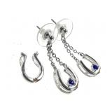 Sterling Horseshoe Earrings 2.9g TW