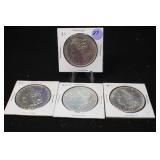 Lot of 4 Mixed Date Morgan Silver Dollar