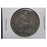 1877-S Seated Liberty Silver Half Dollar