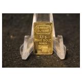 2.5 gram Credit Suisse .999 Gold Bar