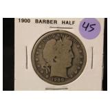 1900 Barber Silver Half Dollar