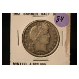 1902 Barber Silver Half Dollar