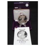 1987 1oz .999 Pure Silver Eagle Proof w/COA