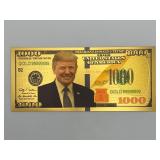 President Donald J. Trump Gold Layered $1000 Note