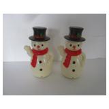 HARD PLASTIC BATTERY OPERATED SNOWMEN -UNTESTED