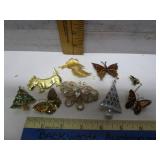 BUTTERFLY & DOG BROOCHES