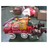 CAST IRON COCA-COLA HORSE TEAM - MISSING 1 ROW OF