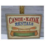 CANOE * KAYAK RENTAL METAL SIGN