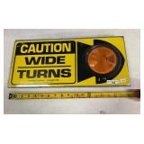 Caution Wide Turn Truck Signal