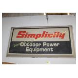 Simplicity Outdoor Power Equipment Plastic Sign