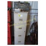 4 Drawer Metal File Cabinet & Contents