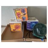 Lasko 6" Hip Clip Fans, and Small Heater
