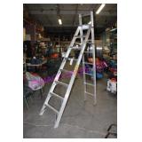 1X, FEATHERLITE A-FRAME ALUM. EXTENDABLE LADDER