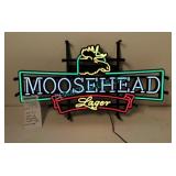 1X, 24" X 11" LIGHT-UP MOOSEHEAD LAGER SIGN