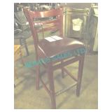 10X, HI-TOP WOOD BAR STOOLS W/ MAROOD SEATS