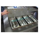 11X, 4 LOAF BAKE PANS W/ S/S COVERS (5" X 10"