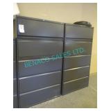 2X, HON 36"X67"x20", 5 DR LAT FILE CABS METAL,