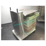 1X, TRAY CART WITH PLASTIC RACKS