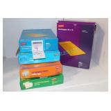 LOT, 5 BOXES,ASST ENVELOPES+ FILE FOLDERS