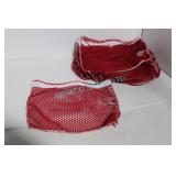 LOT, APRX 20PCS,NEW RED 12"x9" MESH ZIPPER BAGS