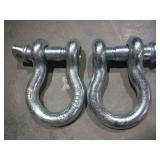 2 Unused 1 1/4", 12T Clevis/Shackles