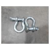 2 Unused 1 1/4", 12T Clevis/Shackles