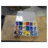 Plastic Storage Container w/Electrical Ends & Misc