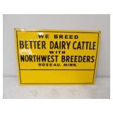 Northwest Dairy Cattle Breeders Tin Sign13.75x9.75