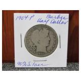 1904-P Silver Barber Half Dollar