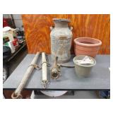 Cream Can, Eveners, Plant Pots, Pump, Misc.