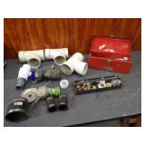 Waterloo 15in. Toolbox, Various Plumbing Supplies,