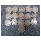 16-Worn Buffalo Nickels