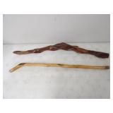 2-Diamond Willow Walking Sticks 35.5 & 37.5in.