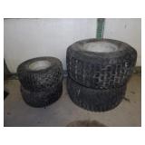 2-20x8.00-8 Tires, 2-15x6.00-6 Tires on Rims