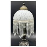 Vintage Victorian Style Beaded Boudoir Lamp