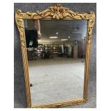 Vtg Hanging Gold Frame Mirror